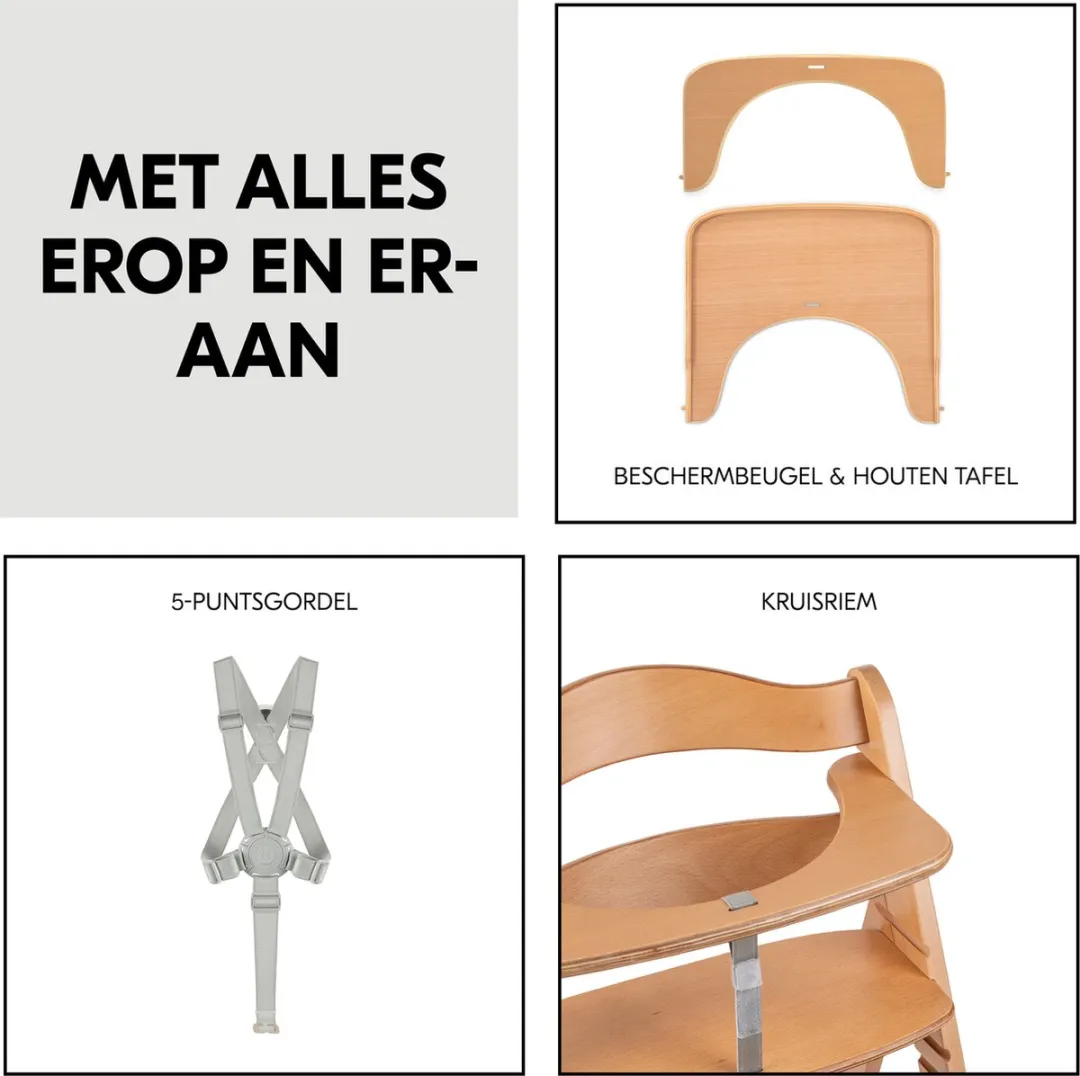 Hauck Beta+ Kinderstoel - Natural - FSC Gecertificeerd