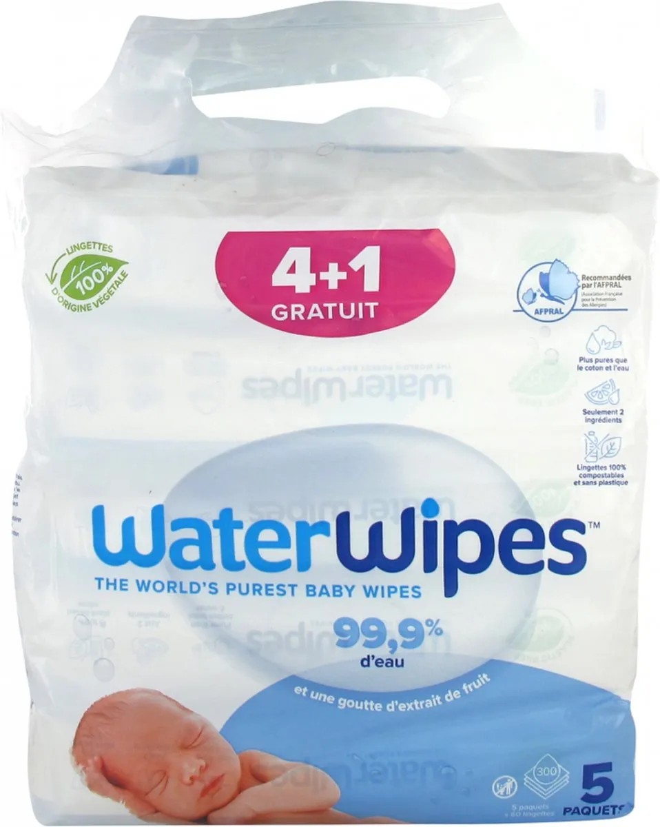 WaterWipes Bio Baby Billendoekjes - 300 Stuks