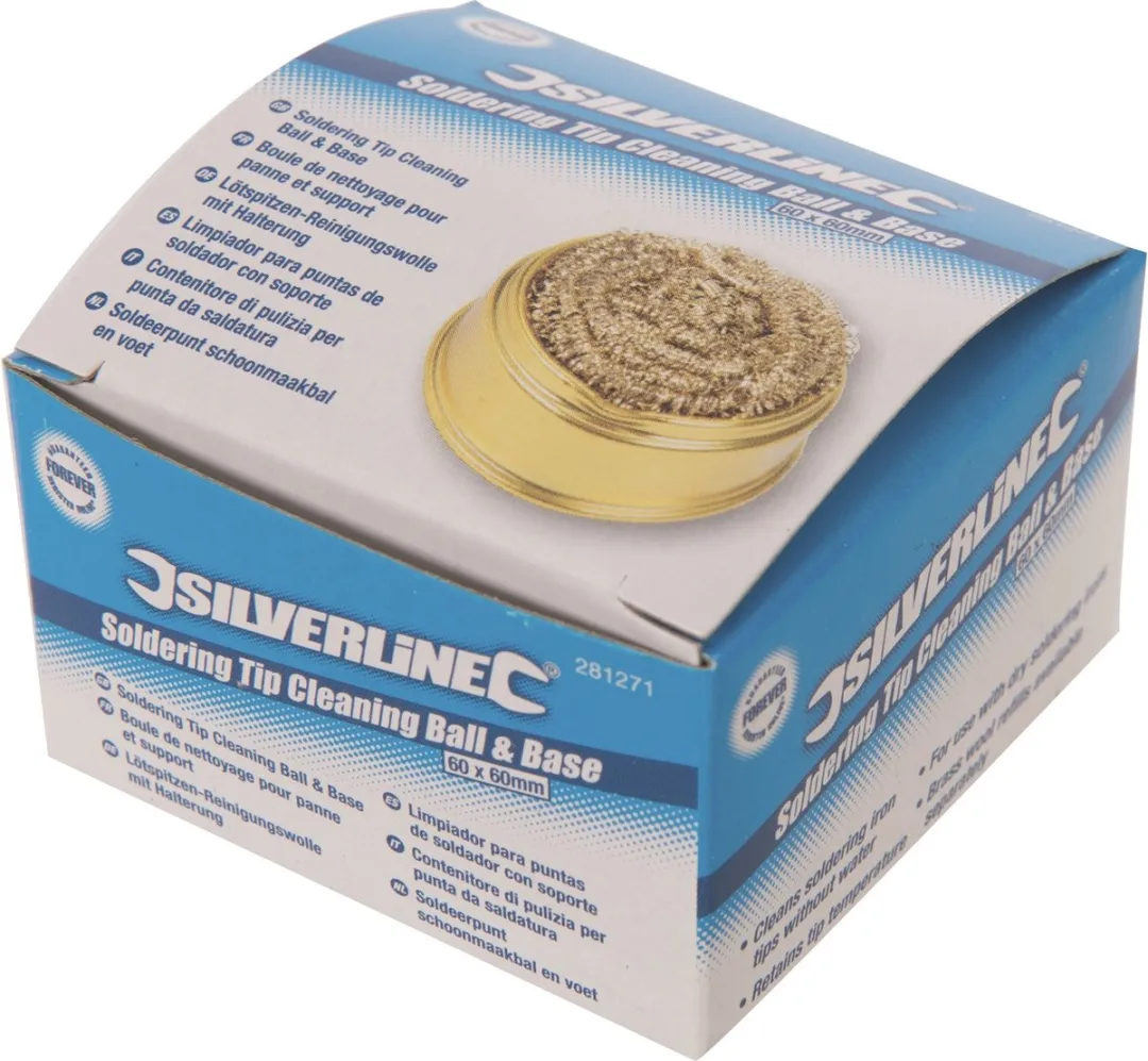Silverline Soldeerpunt Schoonmaakbal en Voet 281271 - 60x60mm