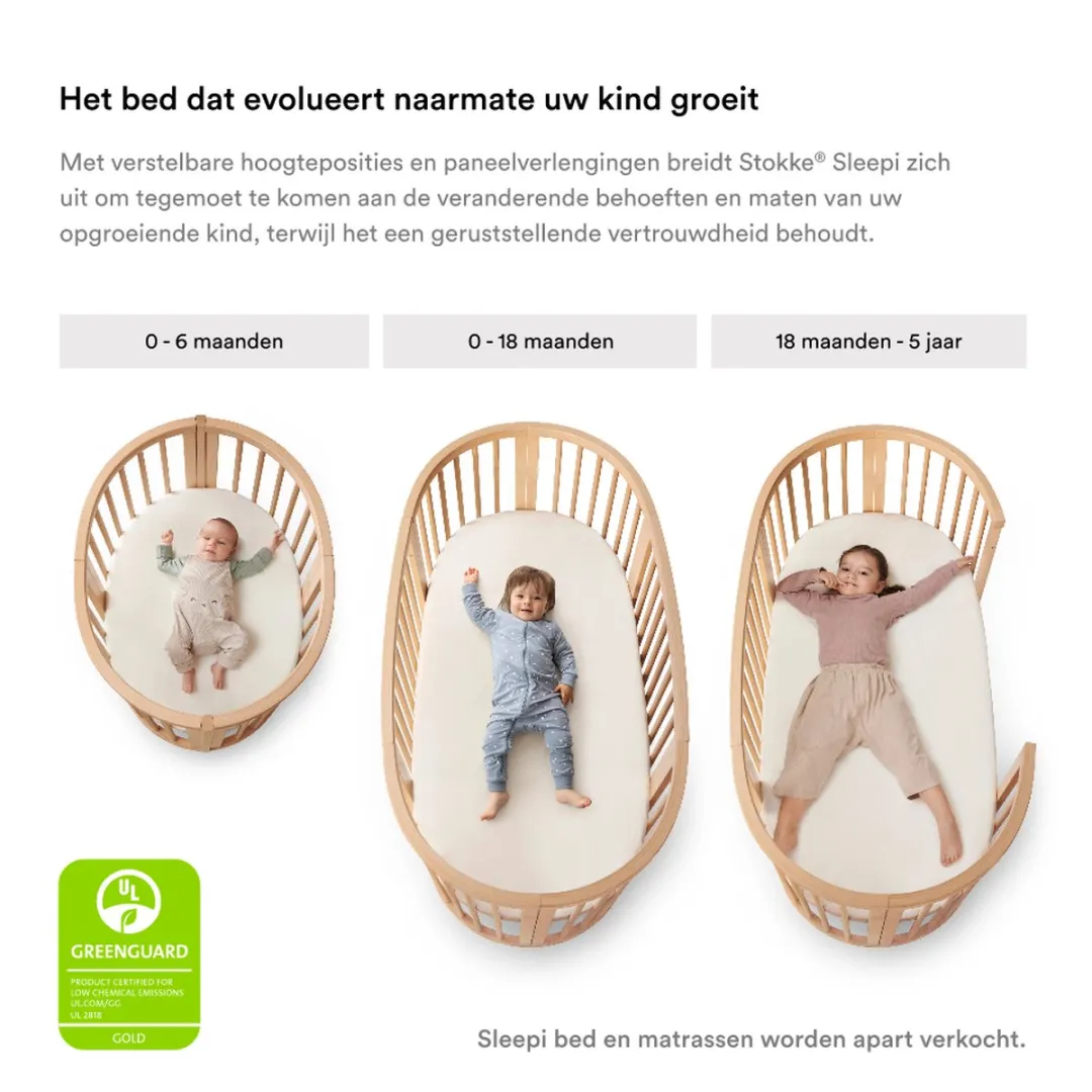 Stokke Sleepi Bed Hazy Grey - Ovaal ledikant