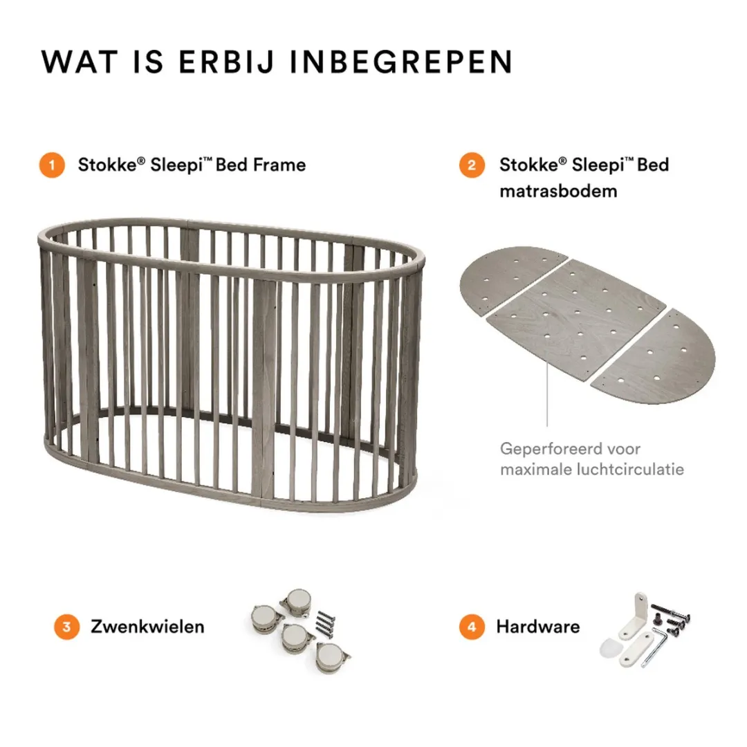 Stokke Sleepi Bed Hazy Grey - Ovaal ledikant