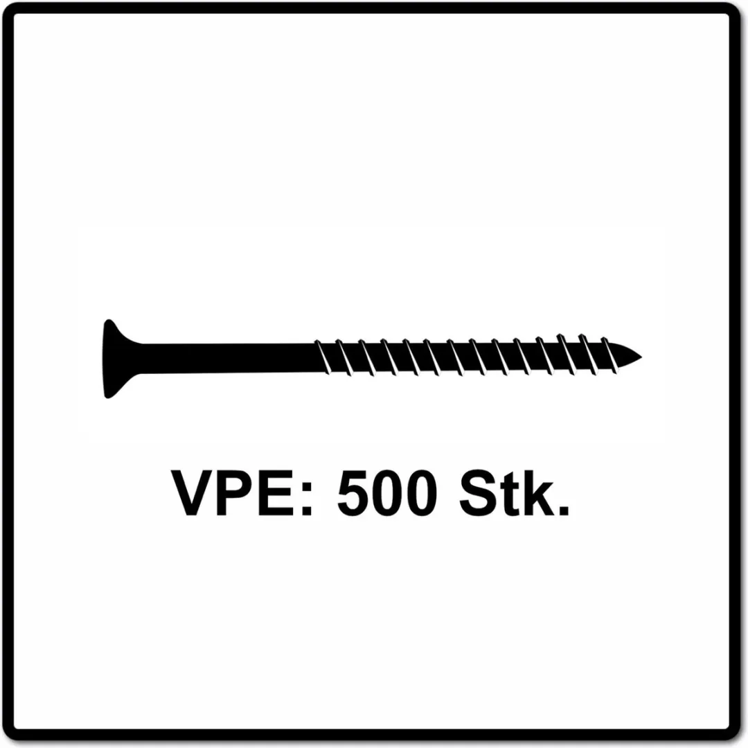 Fischer Power-Fast II FPF II 670273 Spanplattenschroeven 4,5x50mm - 500 Stuks - afbeelding 2 van 5