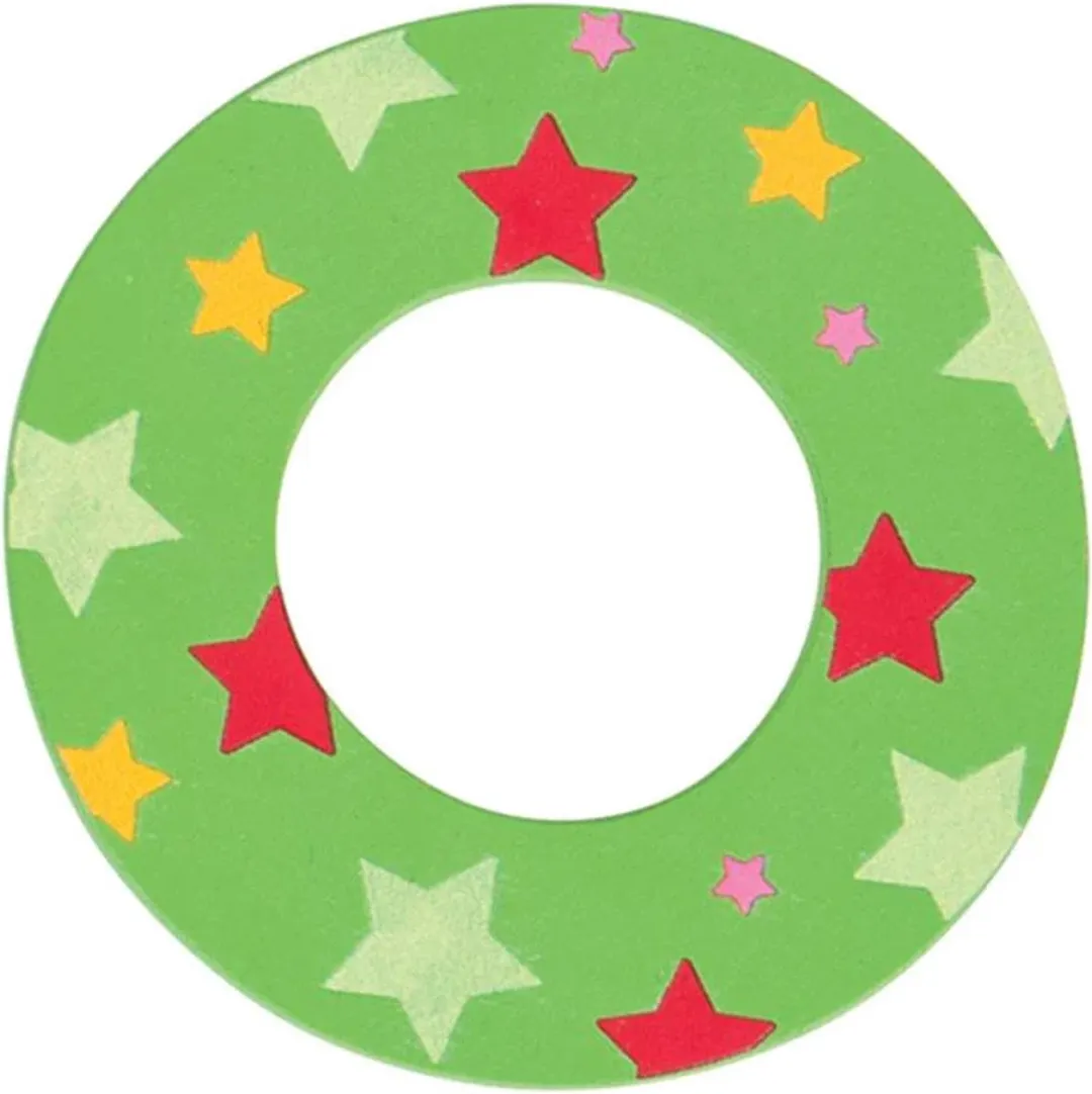 BIGJIGS Decoratieletter O Hout 7cm Groen