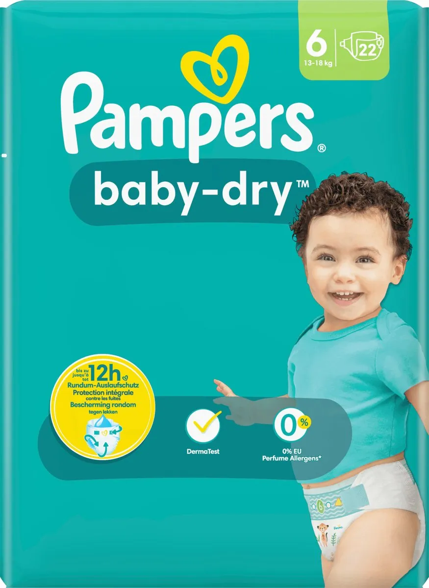 Pampers Luiers Baby Dry Maat 6 Extra Large