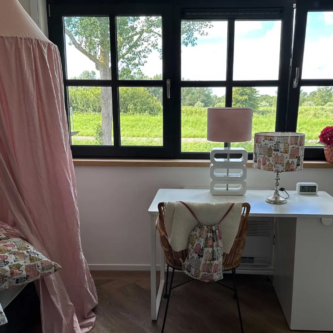 BINK Bedding Adam Dekbedovertrek 80x60cm - Wieg - Peach/Blue/Mosterd/Roze/Zwart