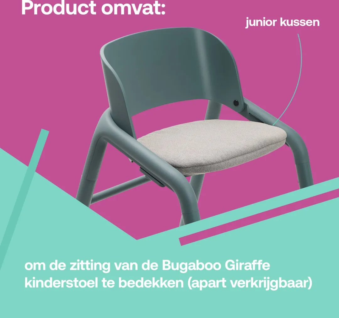Bugaboo Giraffe Junior kussen voor de Bugaboo Giraffe kinderstoel, Wit