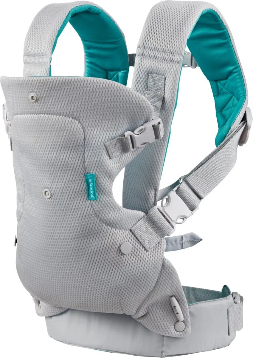 Infantino Flip Light & Airy 4-in-1 Draagzak BK-300079 - Grijs/Blauw
