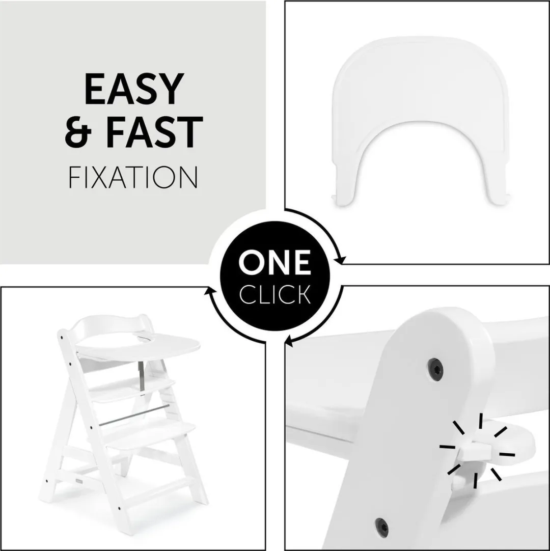 Hauck Alpha Click Tray - dienblad voor kinderstoel - White