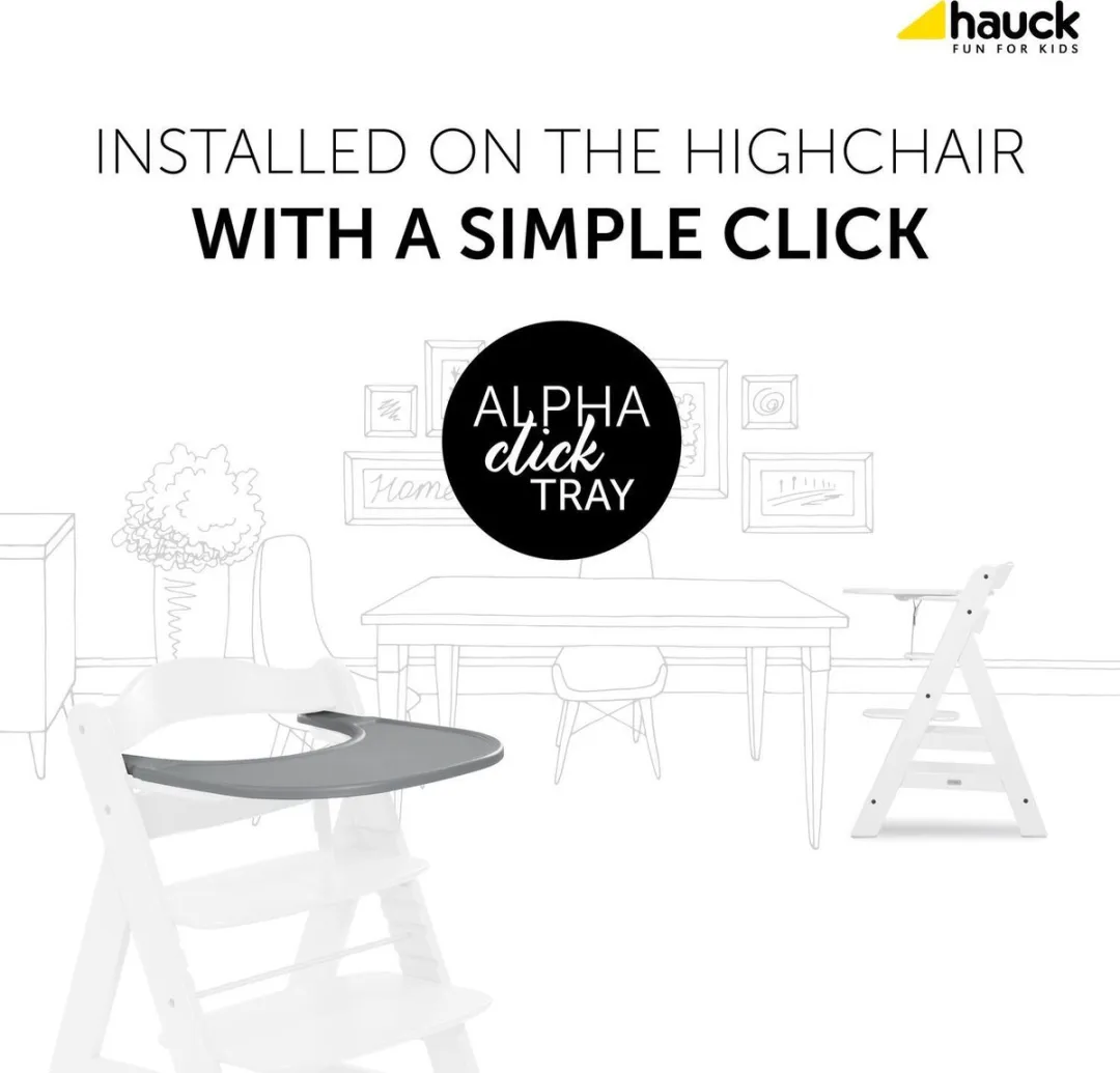 Hauck Alpha Click Tray - Eet-/speelblad - Wit - afbeelding 6 van 6