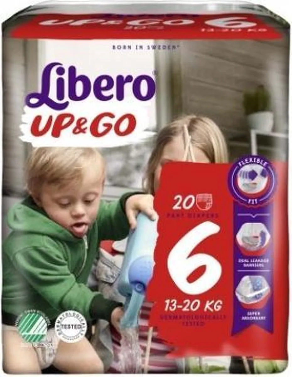 8x LIBERO Broekluiers Up & Go 6 / (13kg - 20 kg) - 18st/pak
