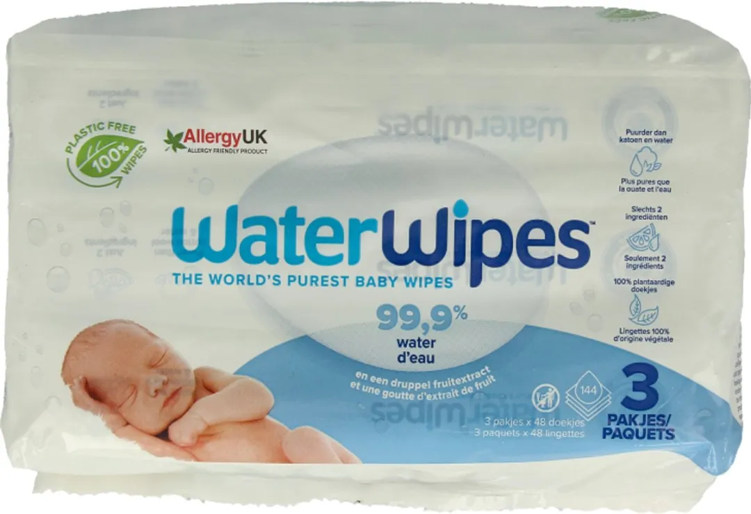 WaterWipes Billendoekjes - 144 Stuks (3x48)