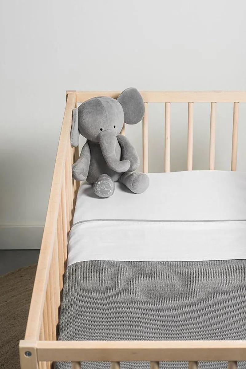 Jollein Baby Laken Ledikant 120x150cm Velvet Storm Grey