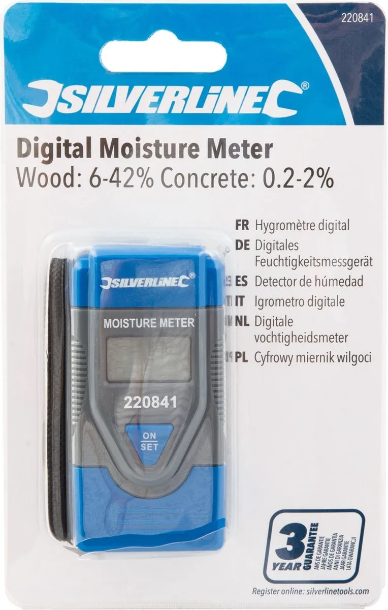Silverline Digitale Vochtigheidsmeter LR44 - 4 Stuks