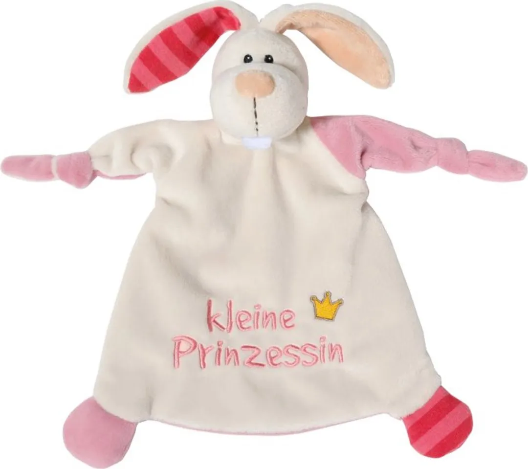 Nici Knuffeldoekje Rabbit 26x24x7cm - Beige/Multicolor