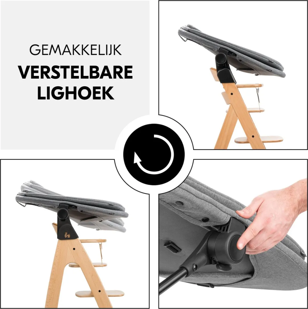 Hauck Highchair Bouncer - Donkergrijs