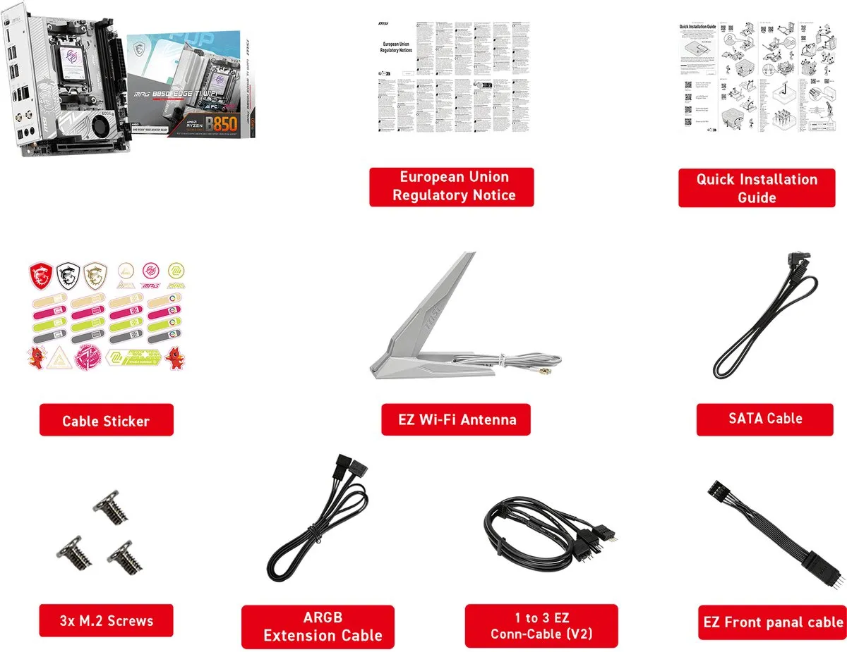 MSI B850I EDGE TI WIFI AMD B850 - mini-ITX Moederbord