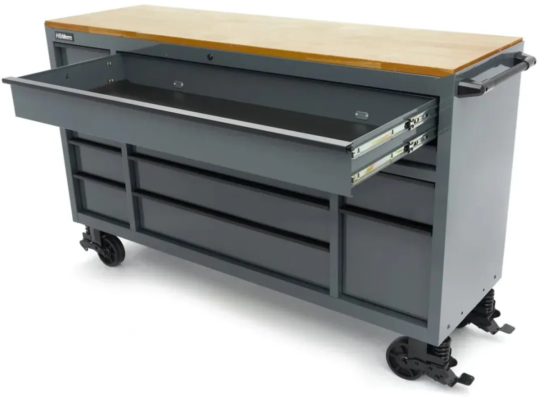 HBM H132623 Gereedschapswagen 14 Lades - 350kg Grijs