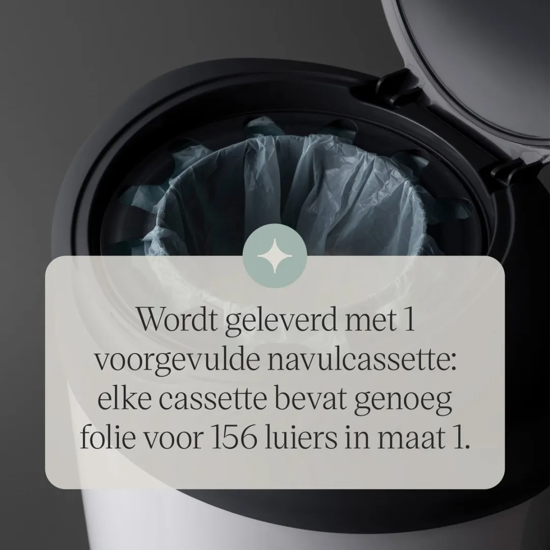 Tommee Tippee Simplee Sangenic luieremmer - voor maximaal 23 luiers - 1 navulcassette - wit