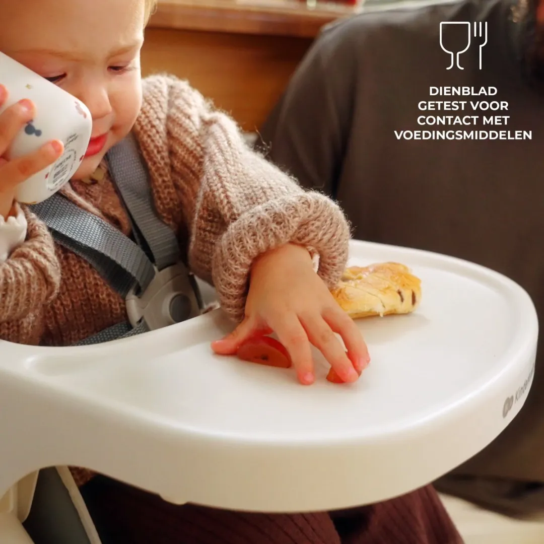 KinderKraft DINNLY Inklapbare Kinderstoel - Lichtgrijs