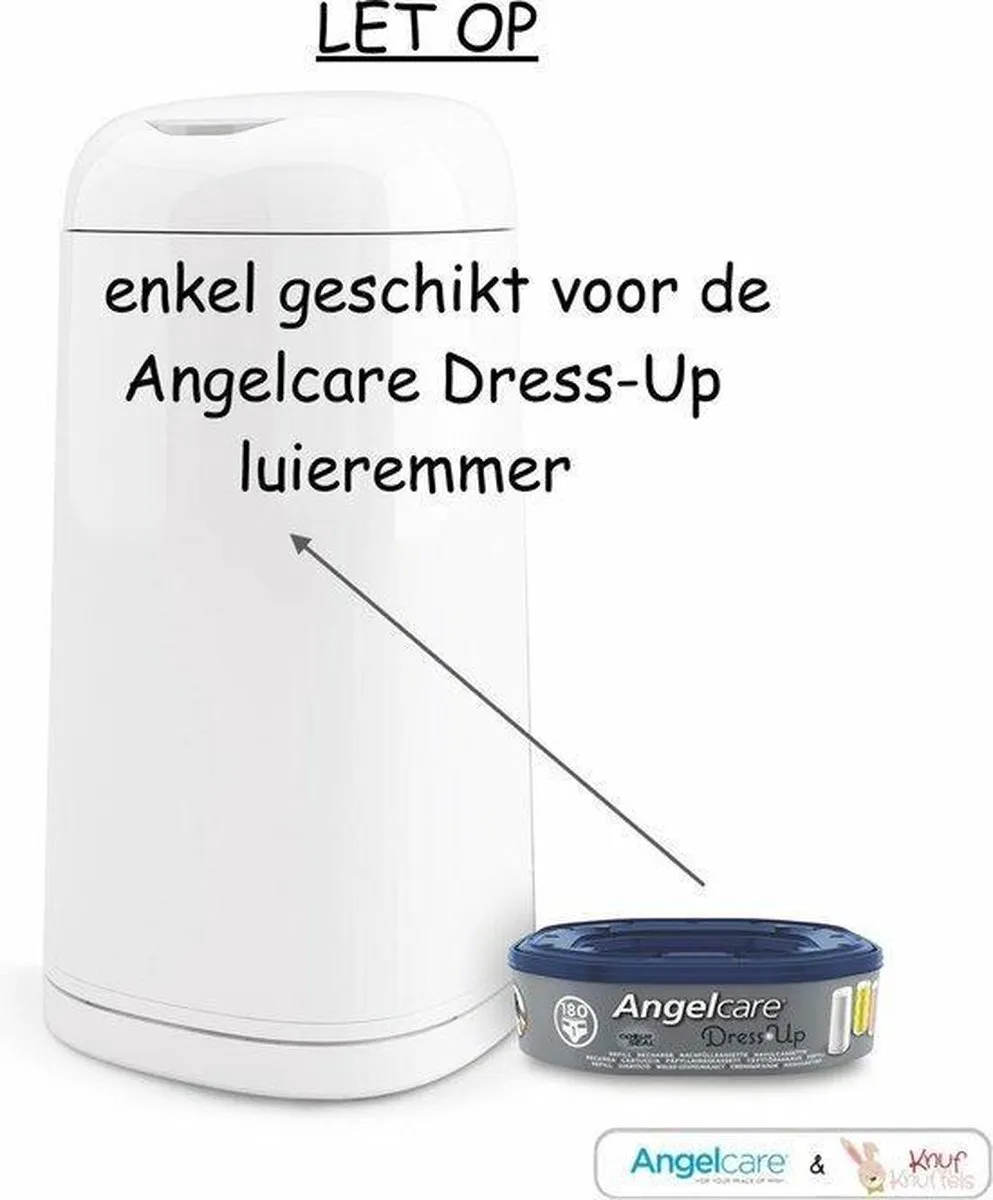 Angelcare DressUp Navulverpakking Luieremmer - 4 Rollen