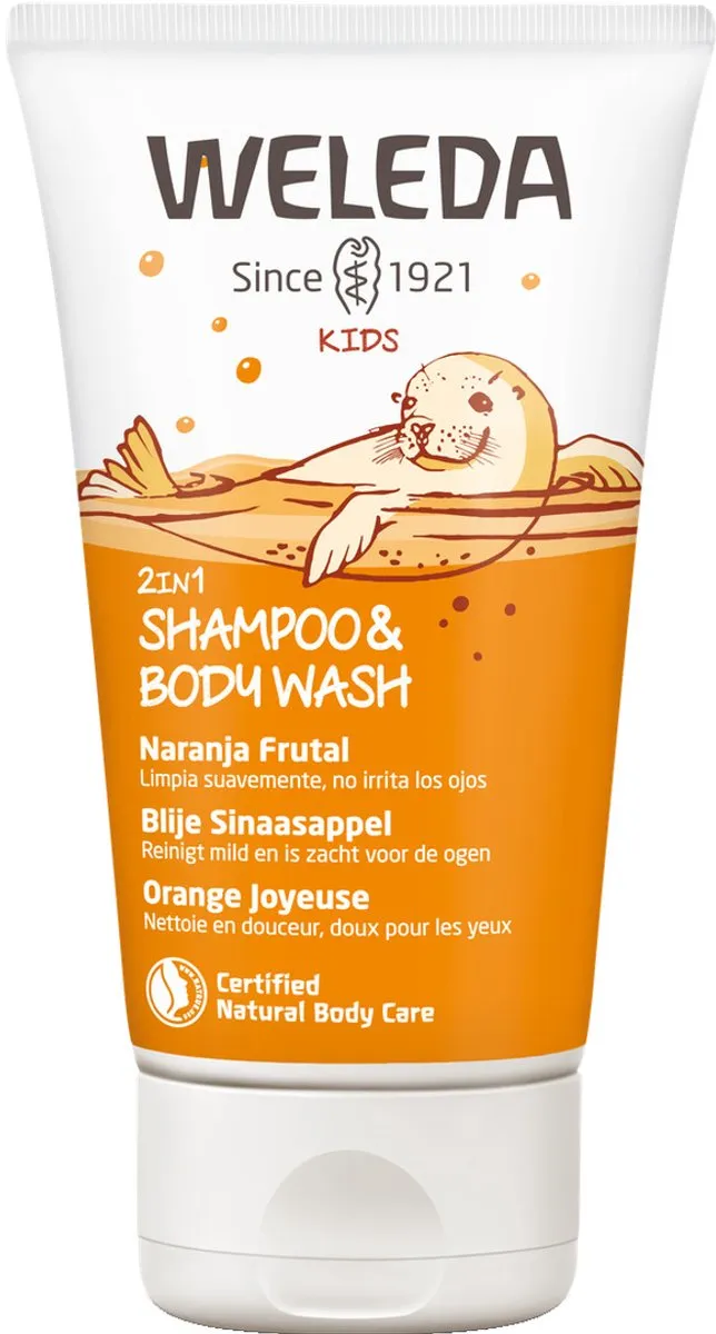 Weleda Kids 2-in-1 Shampoo & Body Wash 150ml - Sinaasappel