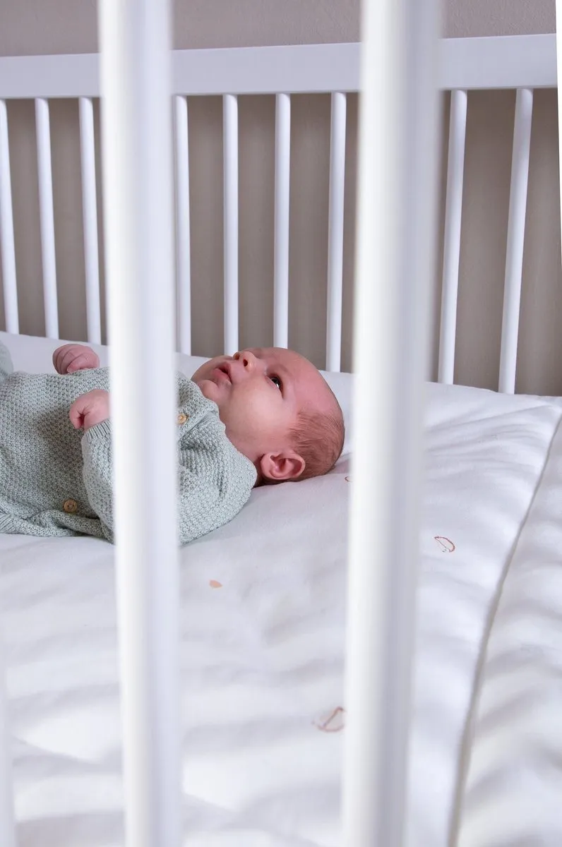 Childhome Park 97 - Box met wieltjes - Verstelbaar op 3 hoogtes - Hout - Wit - 98x78x82 cm