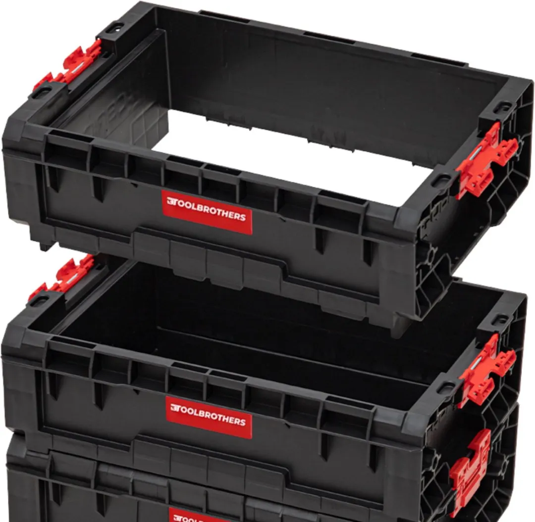 Toolbrothers RHINO L Extender ECO Gereedschapskoffer - 9L Rood/Zwart - afbeelding 2 van 6