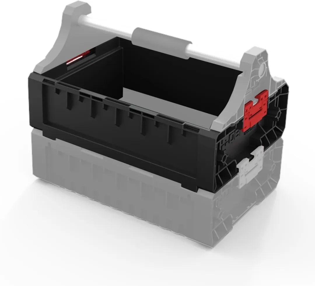 Toolbrothers RHINO L Extender ECO Gereedschapskoffer - 9L Rood/Zwart - afbeelding 4 van 6
