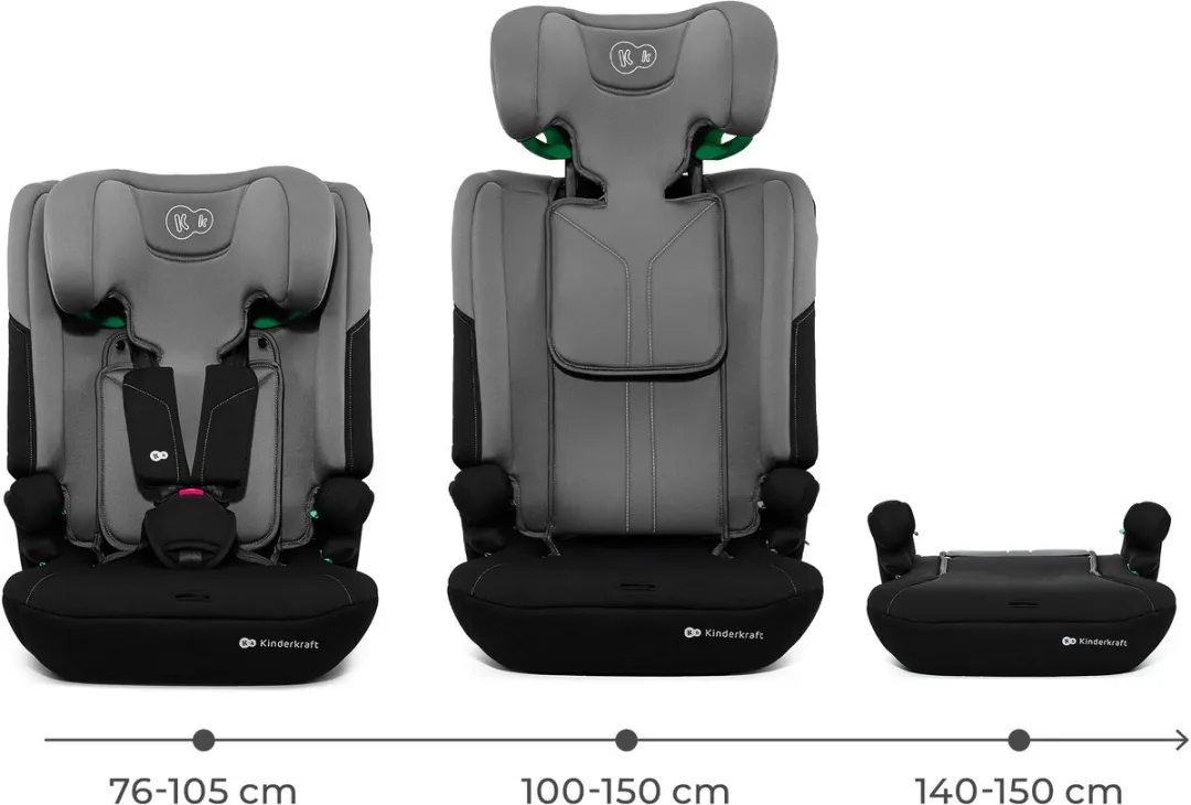 KinderKraft I-COMFY 3-in-1 Autostoel R129 - 76-150cm - Groen