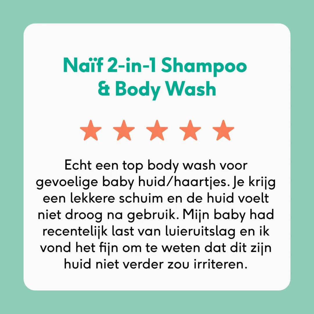Naïf Baby & Kind Shampoo & Body Wash 2-in-1 - 2x200ml