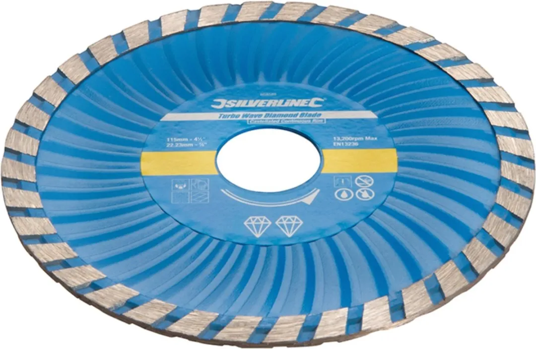 Silverline Diamant Turbo Wave Snijschijf 115mm