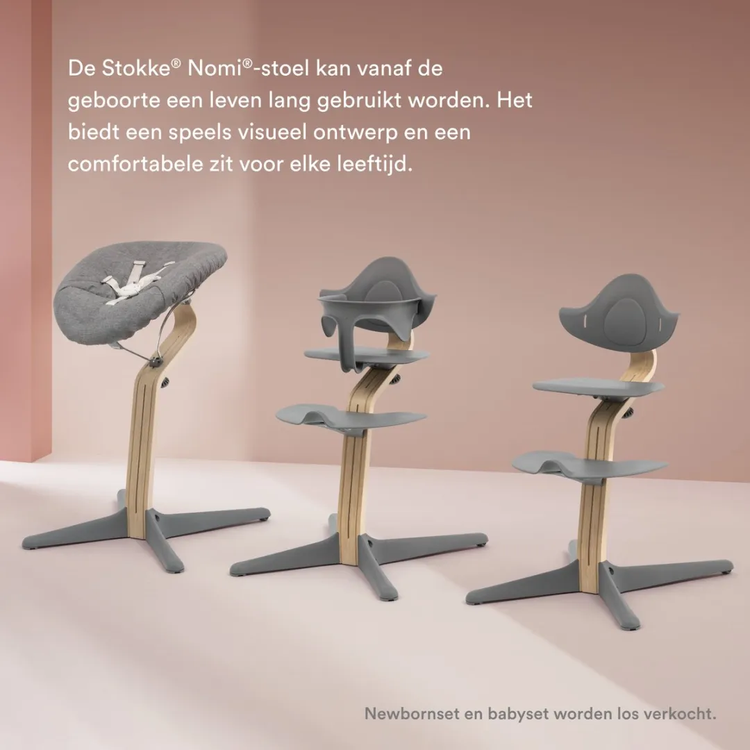 Stokke Nomi Babyset, Wit - Biedt zij- en rugsteun als je baby leert zitten - Past bij alle Nomi-stoelen