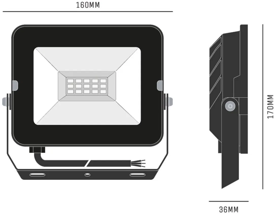 LEDVANCE LED Floodlight Compact 50W 5000lm - IP65 - Zwart - afbeelding 6 van 6