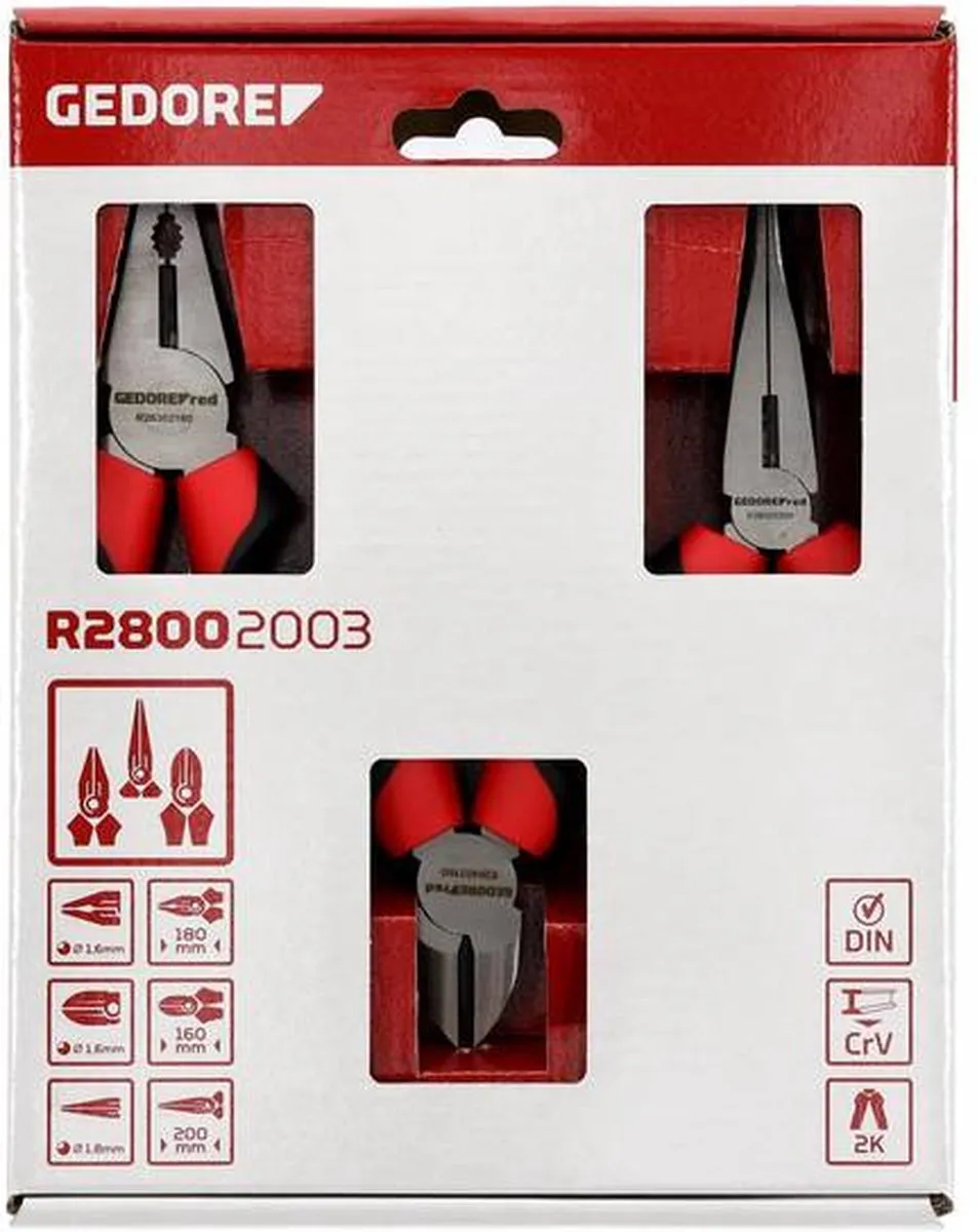 Gedore RED R28002003 Tangenset 3-delig - 2C-greep