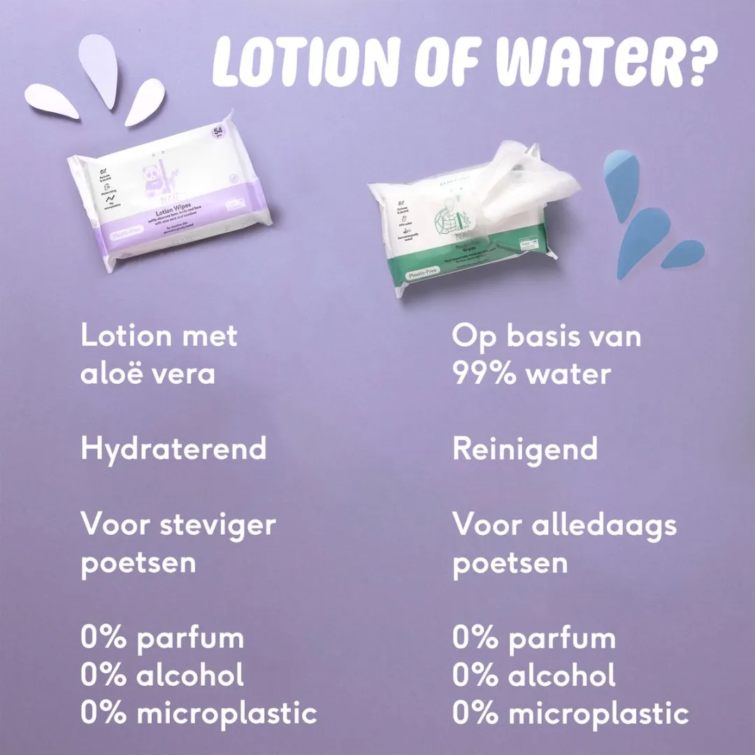 Naïf Plasticvrije Lotion Billendoekjes - 54 Stuks