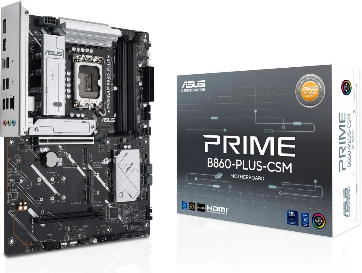 ASUS PRIME B860-PLUS-CSM Moederbord - ATX - Intel B860 - LGA 1851