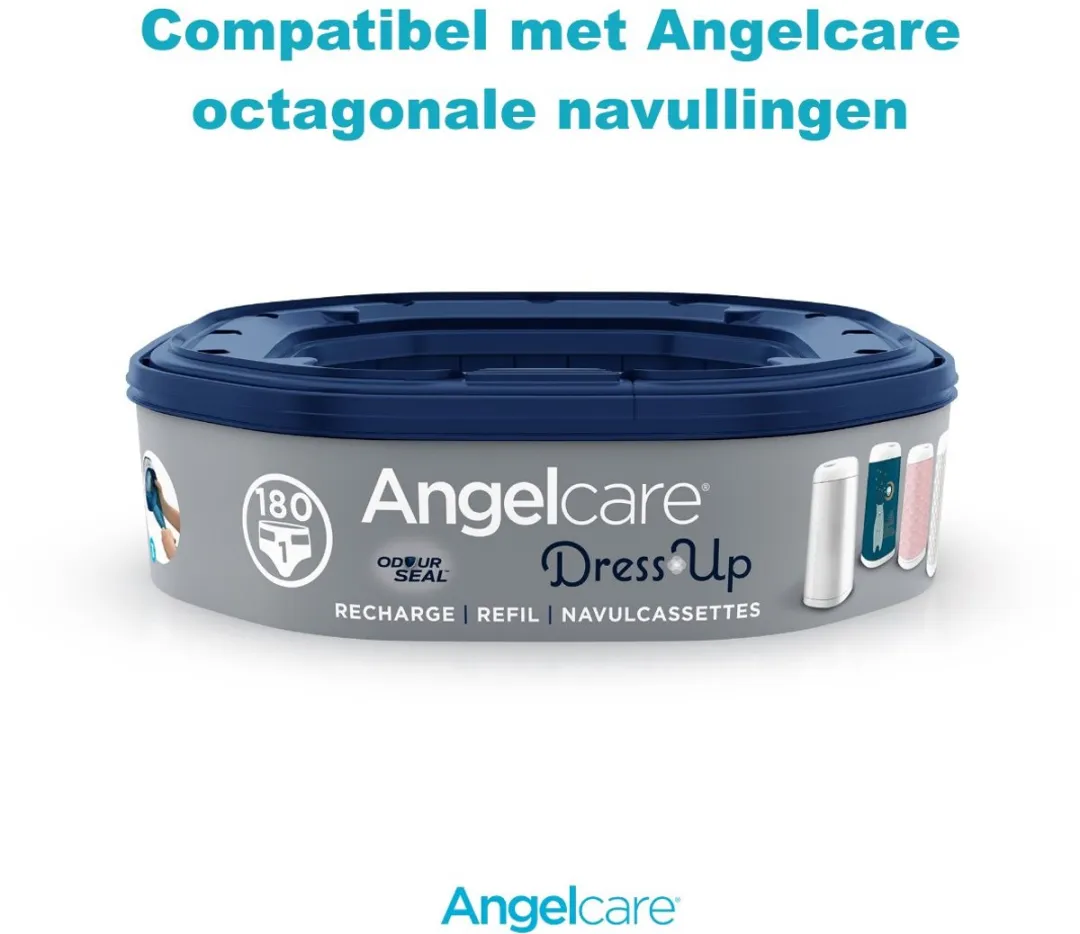 Angelcare Dress Up Luieremmer Wit - 32L - OdourSeal