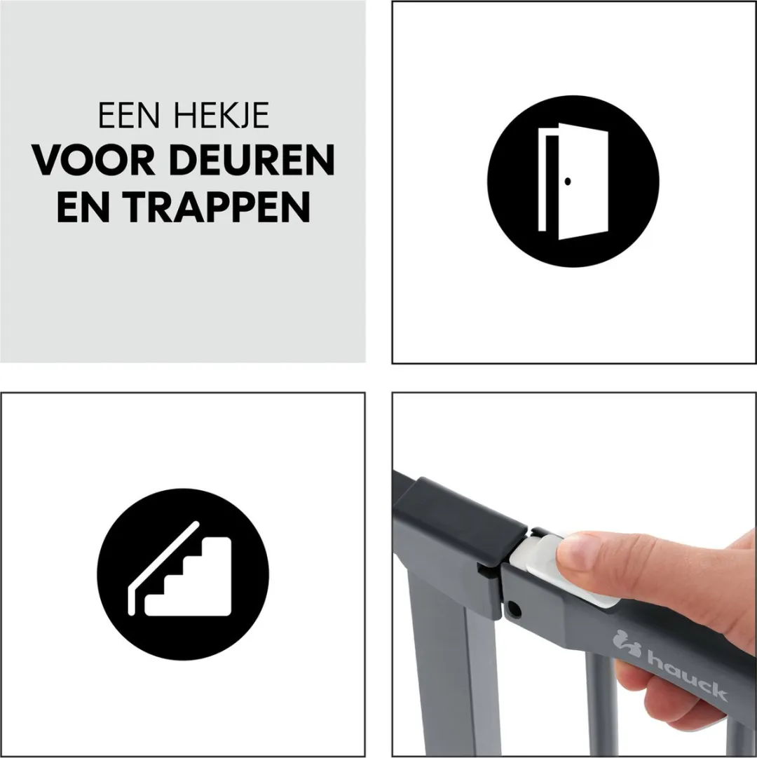 Hauck Clear Step Autoclose 2 Traphekje 75-80cm - Dark Grey
