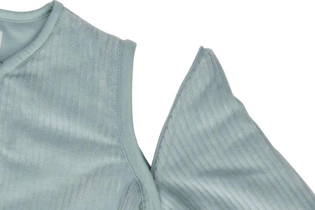 Jollein Baby Slaapzak Winter 110cm Rib Sea Green - Afritsbare mouw