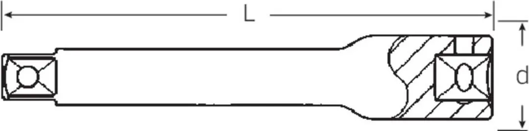Stahlwille 405/2 11010001 Dopsleutelverlenging 1/4" 54mm