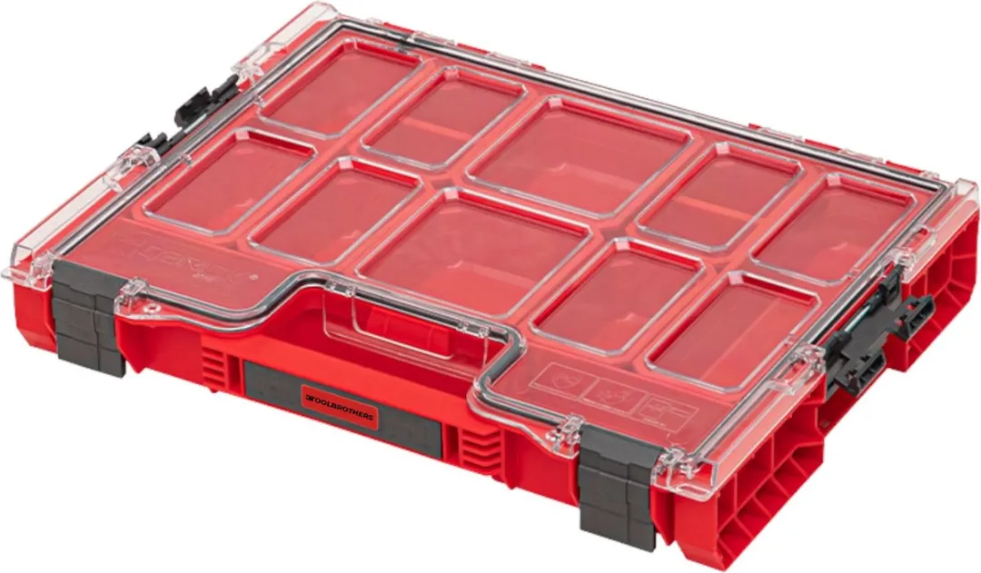 Toolbrothers RHINO L Organizer ULTRA - 8x6L Bakken - IP54 - Transparant/Rood - afbeelding 2 van 6