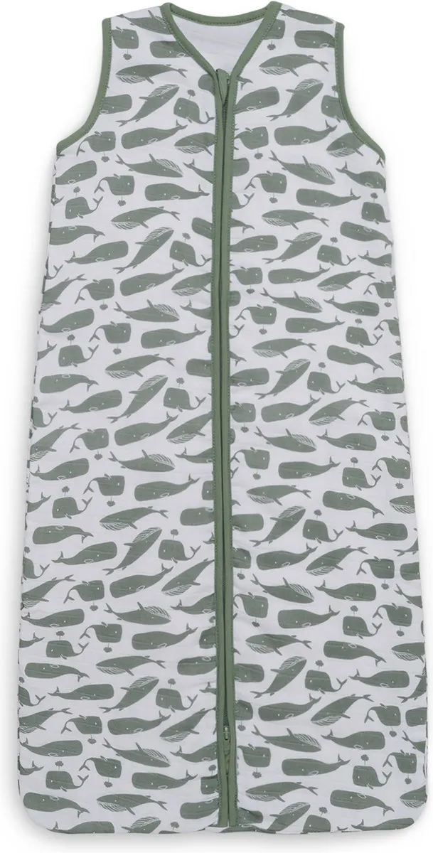 Jollein Zomerslaapzak Baby Hydrofiel 70cm Whales - Ash Green