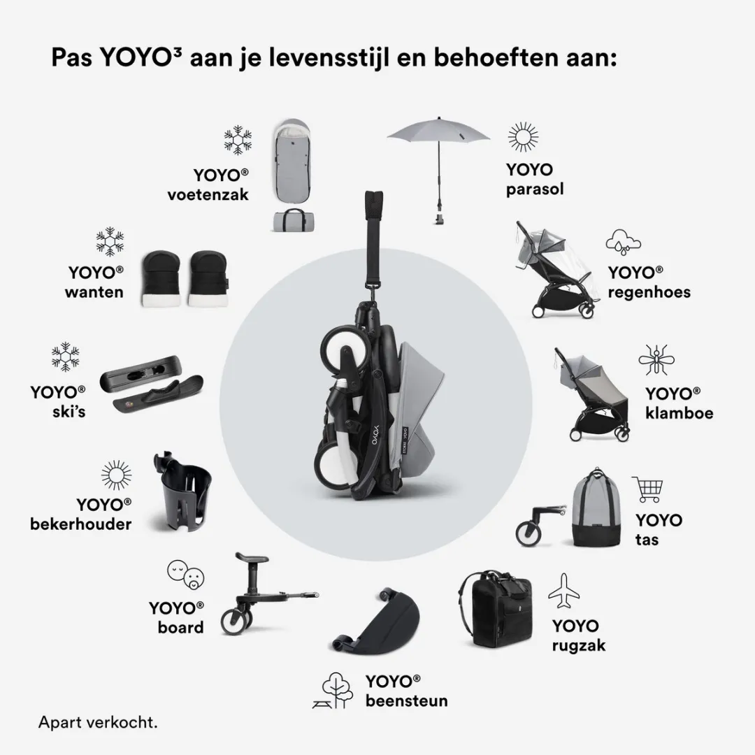 Stokke YOYO3 Kinderwagen - Stone