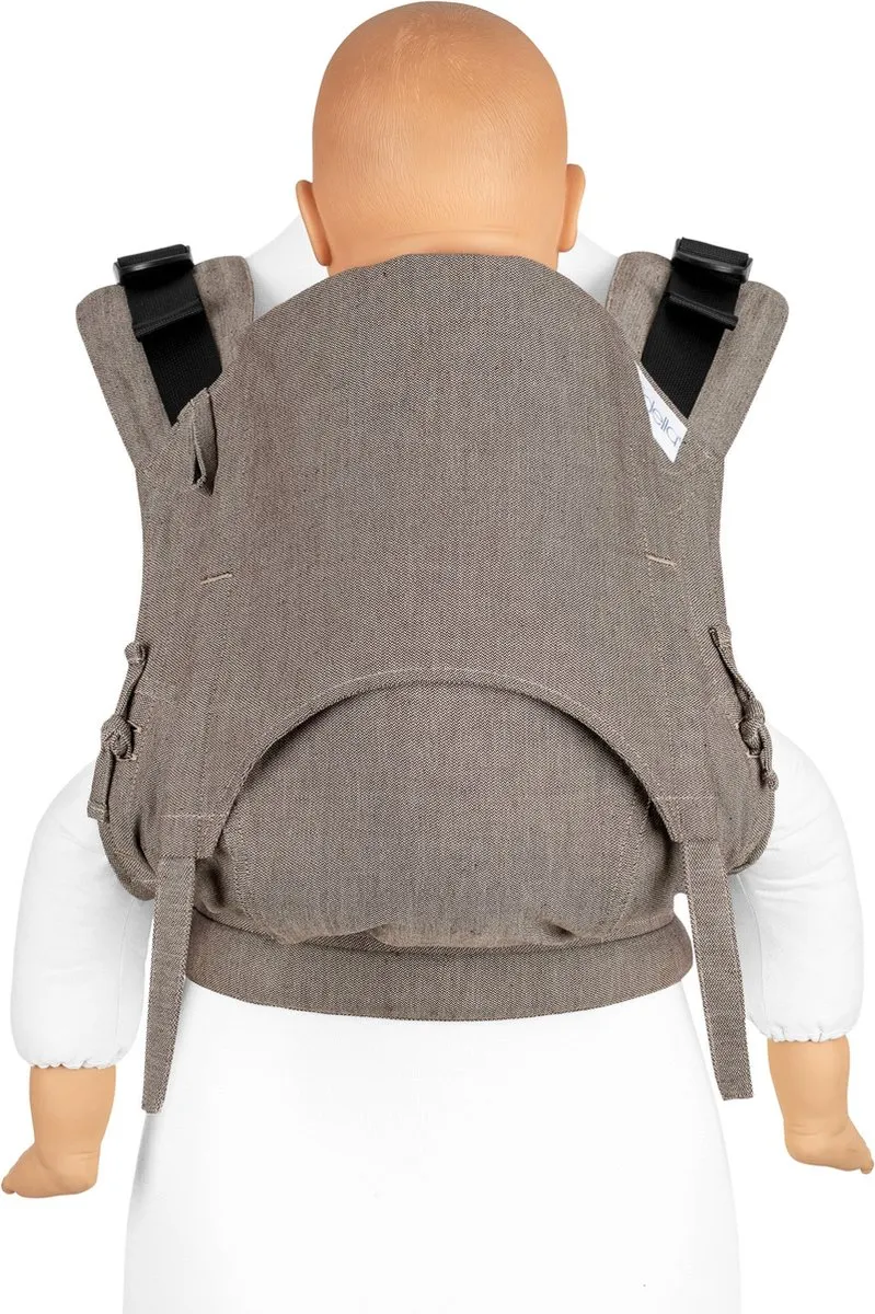 Fidella Fusion - Full-Buckle Ergonomische Draagzak - Chevron - walnoot bruin - voor baby