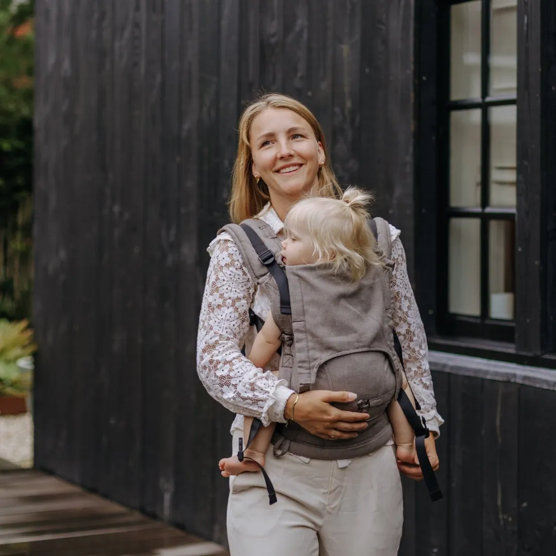 Fidella Fusion - Full-Buckle Ergonomische Draagzak - Chevron - walnoot bruin - voor baby