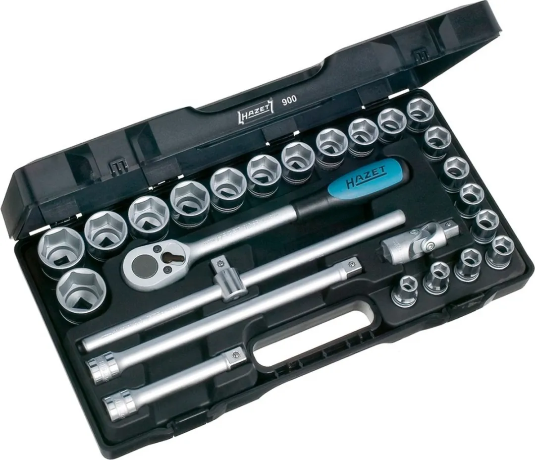 Hazet Doppenassortiment 25-delig 1/2" Ratelsleutel - Blauw/Zwart - afbeelding 4 van 5