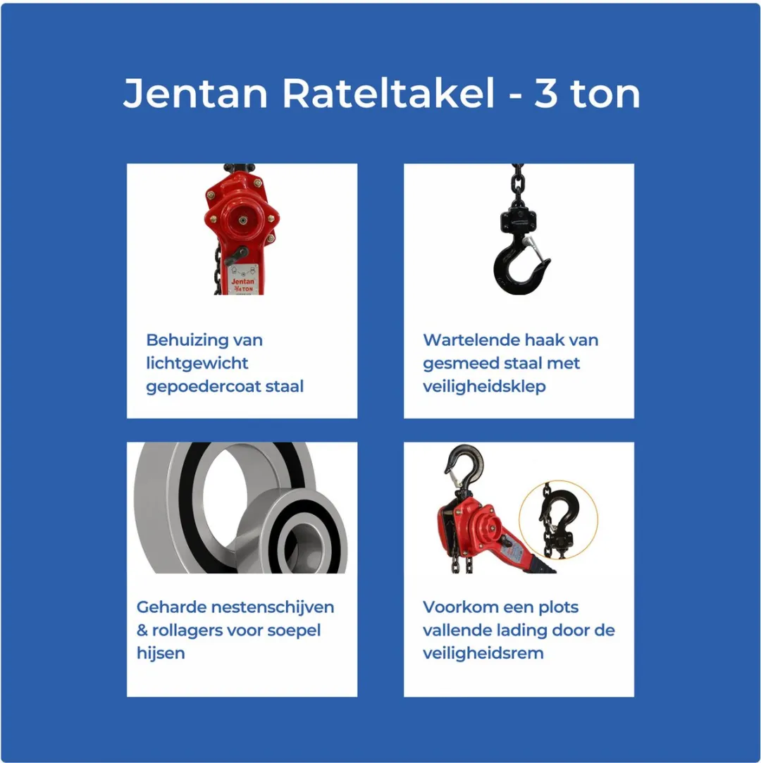 TETRA Tools Rateltakel JTVA-300 3 Ton