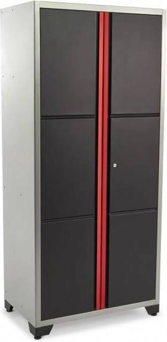 HBM Deluxe Dubbele Gereedschapskast - Zwart/Grijs