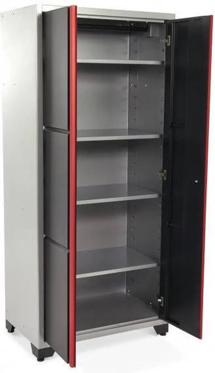 HBM Deluxe Dubbele Gereedschapskast - Zwart/Grijs