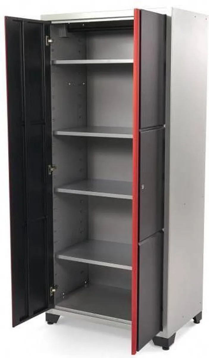 HBM Deluxe Dubbele Gereedschapskast - Zwart/Grijs - afbeelding 6 van 6